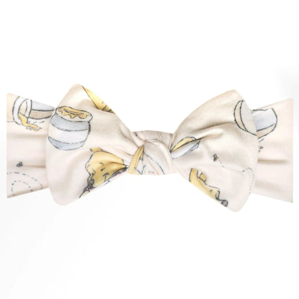 Hunny Knit Headband Bow Copper Pearl Lil Tulips
