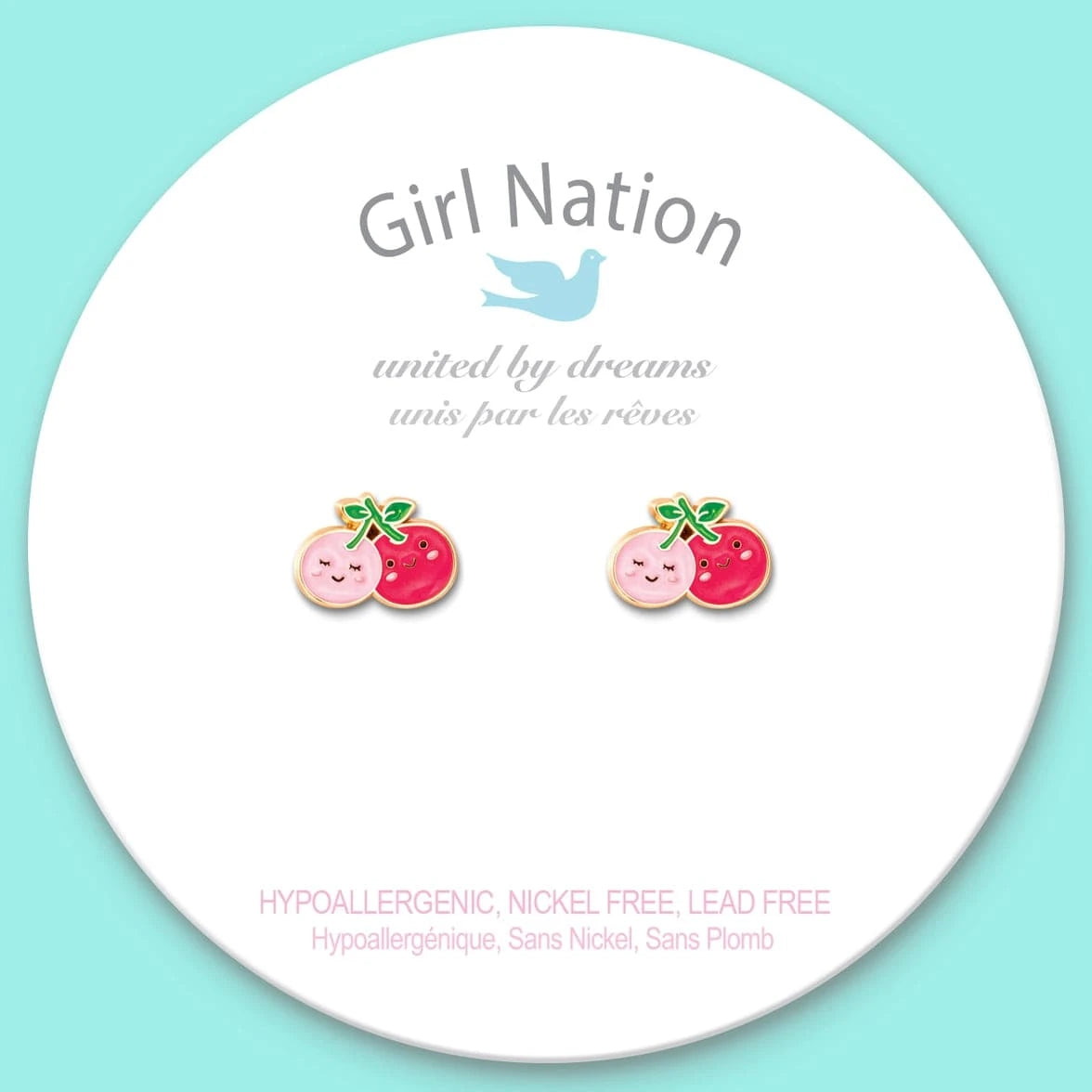 I Cherry-Ish You Cutie Stud Earrings Girl Nation Bracelets Lil Tulips