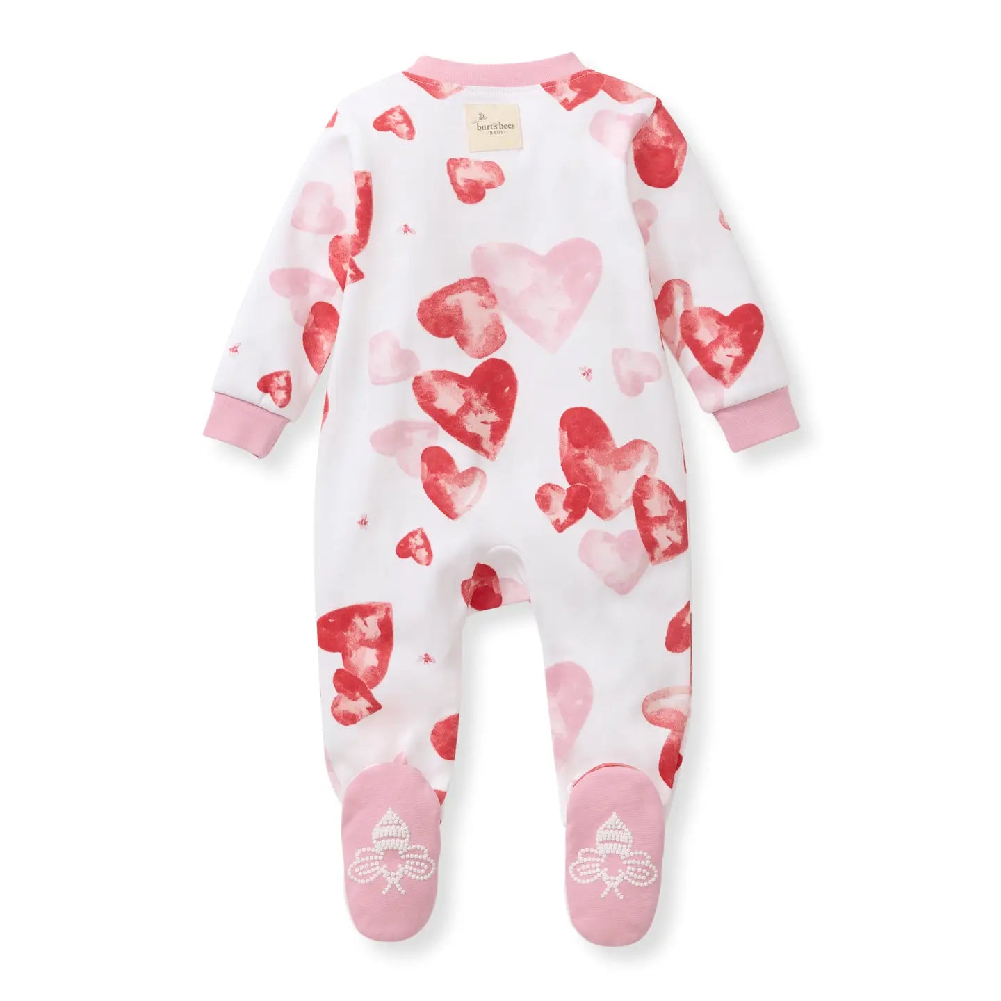 I Heart You Organic Cotton Sleep & Play Burt's Bees Baby Lil Tulips