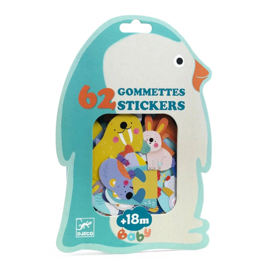 Ice Field Animals Baby Stickers Djeco Lil Tulips