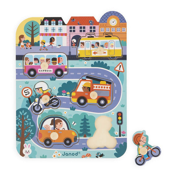 In The Town Peg Puzzle Janod Lil Tulips