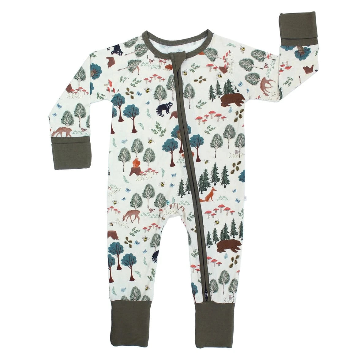In the Woods Bamboo Convertible Baby Pajamas Emerson and Friends Lil Tulips