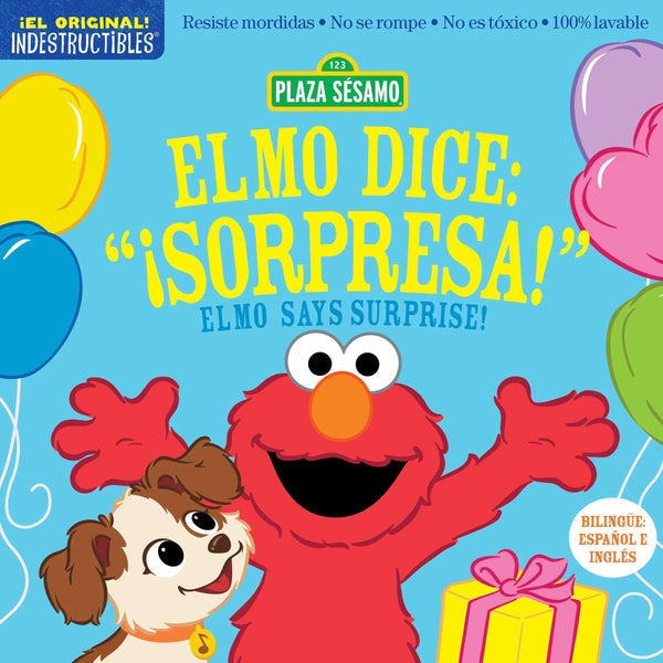 Indestructibles: Sesame Street: Bilingual English/Spanish Elmo  ¡Sorpresa! Indestructibles Lil Tulips