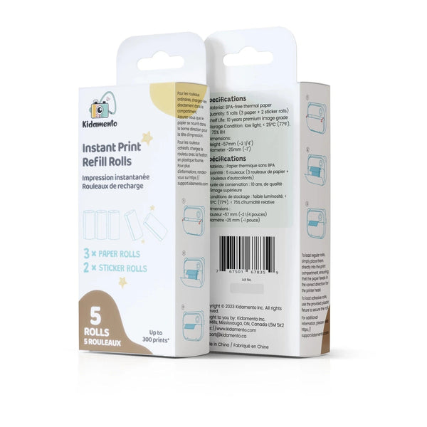 Instant Print Paper Bpa-Free Refill Set - Model P Kidamento Lil Tulips