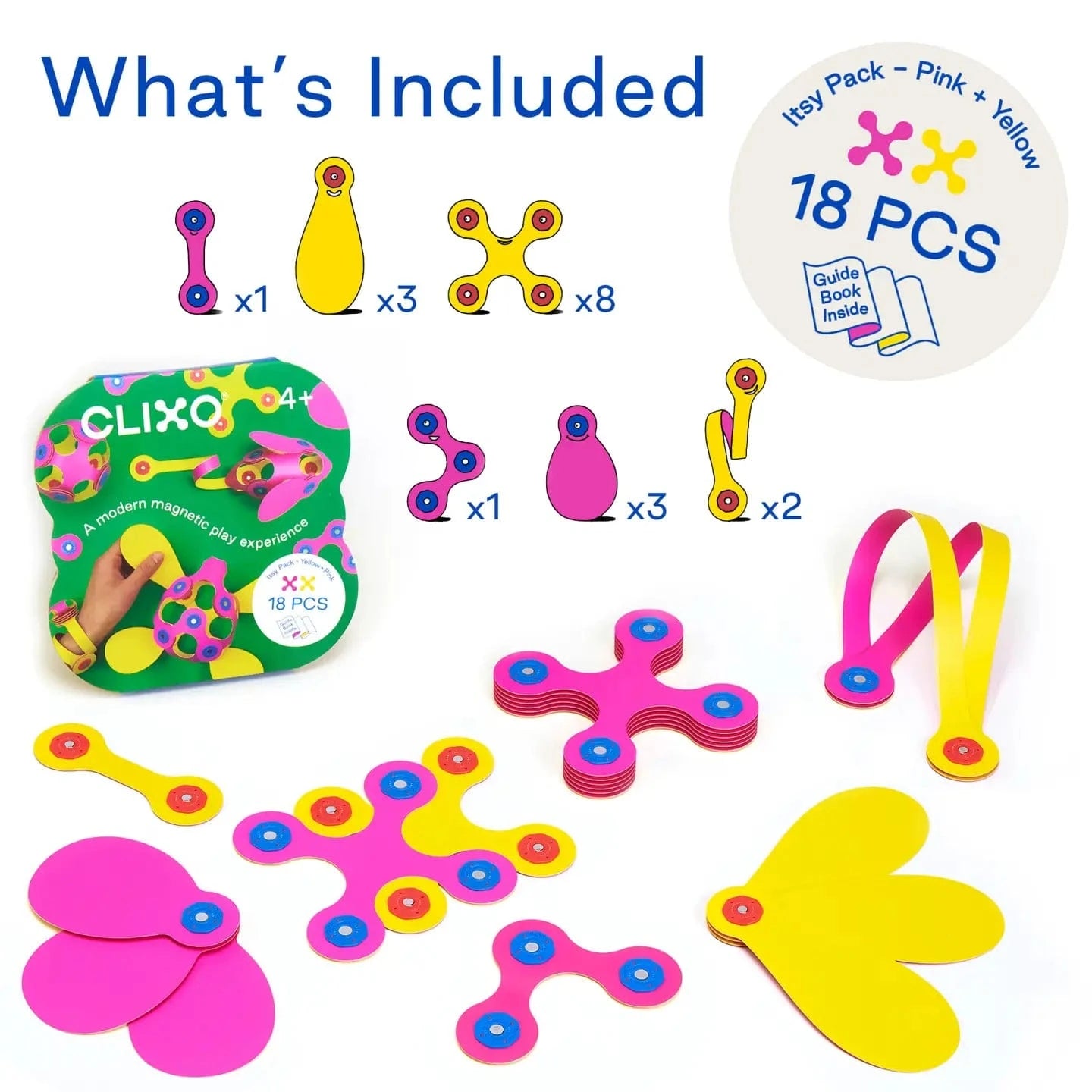 Itsy Pack -  Pink Yellow Clixo Lil Tulips