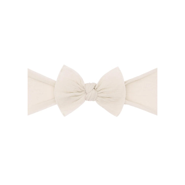 Itty Bitty Knot - Oatmeal Baby Bling Bows Lil Tulips