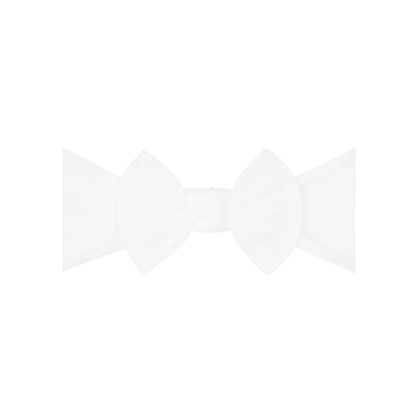 Itty Bitty Knot - White Baby Bling Bows Lil Tulips