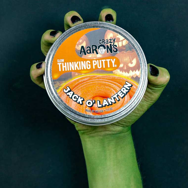 Jack O' Lantern Halloween Thinking Putty Crazy Aaron's Putty World Lil Tulips