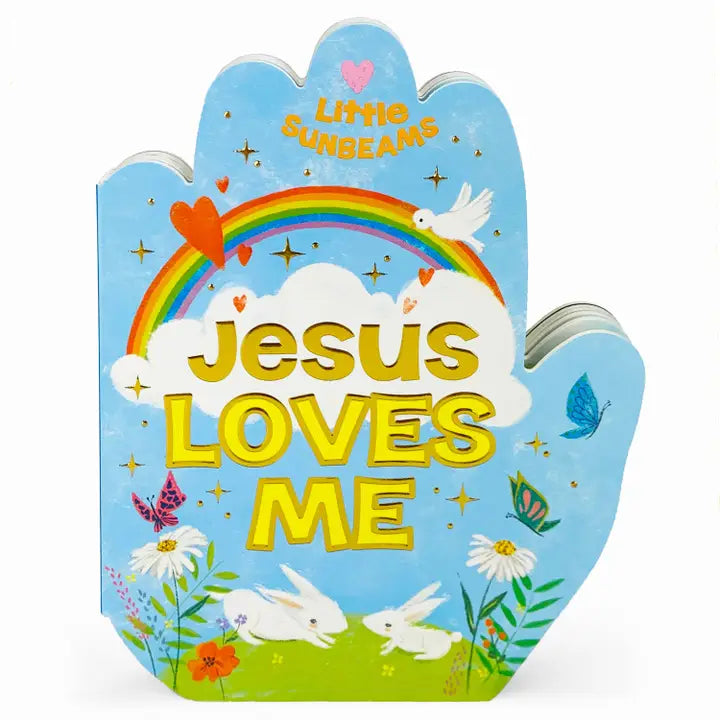 Jesus Loves Me Praying Hands Shaped Board Book Cottage Door Press Lil Tulips