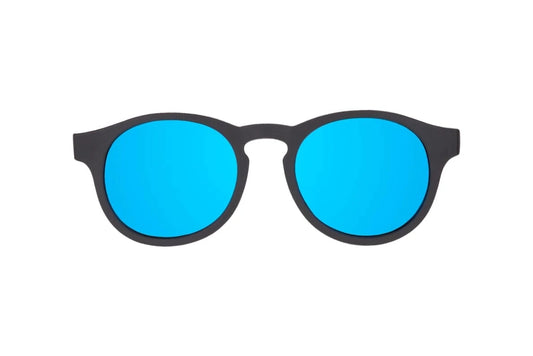 Jet Black with Cobalt Blue Polarized Lenses Keyhole Sunglasses Babiators Lil Tulips