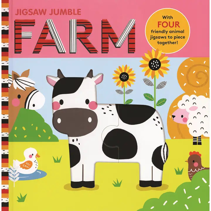Jigsaw Jumble: Farm - Puzzle Board Book EDC Publishing Lil Tulips