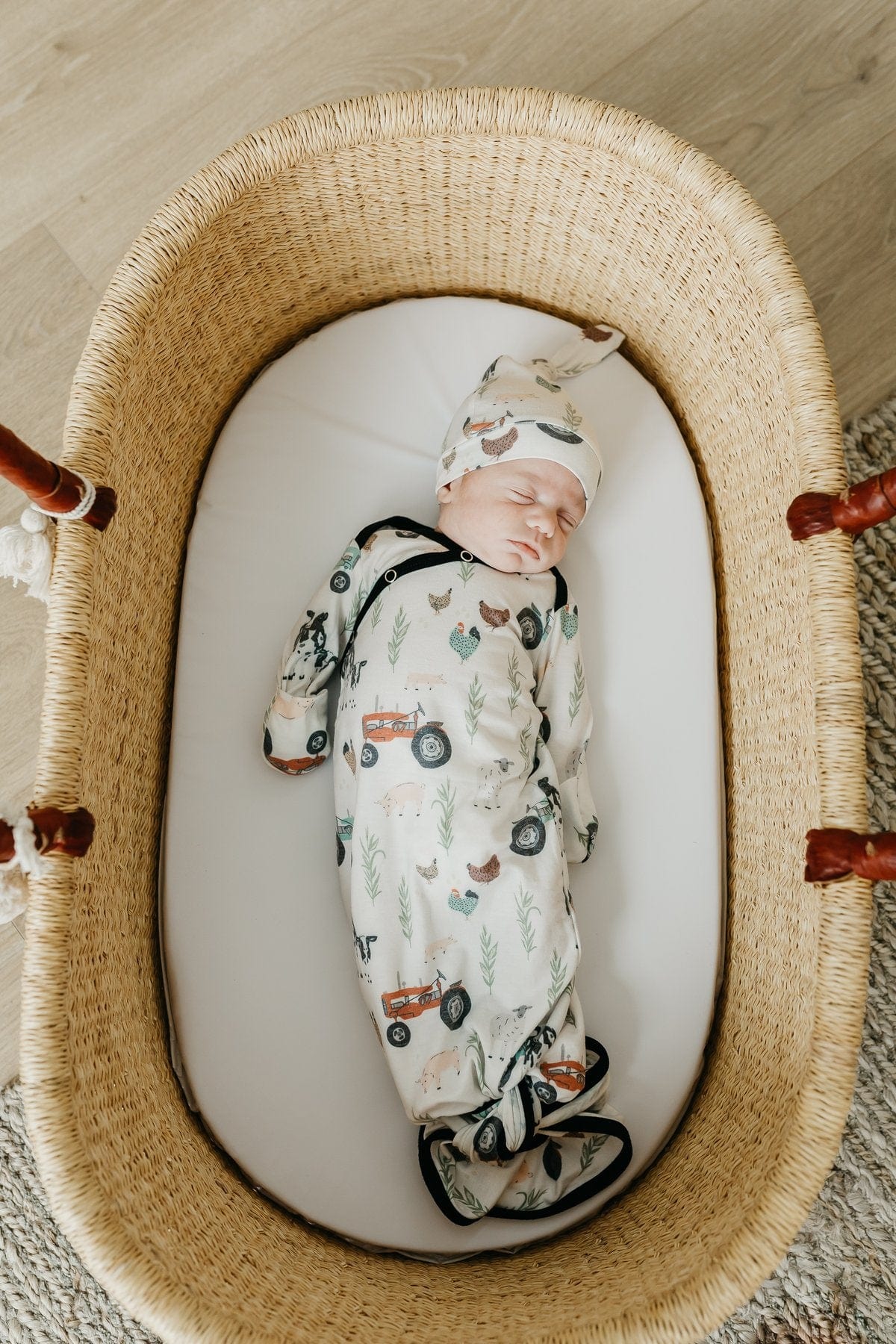 Jo Newborn Knotted Gown Copper Pearl Lil Tulips