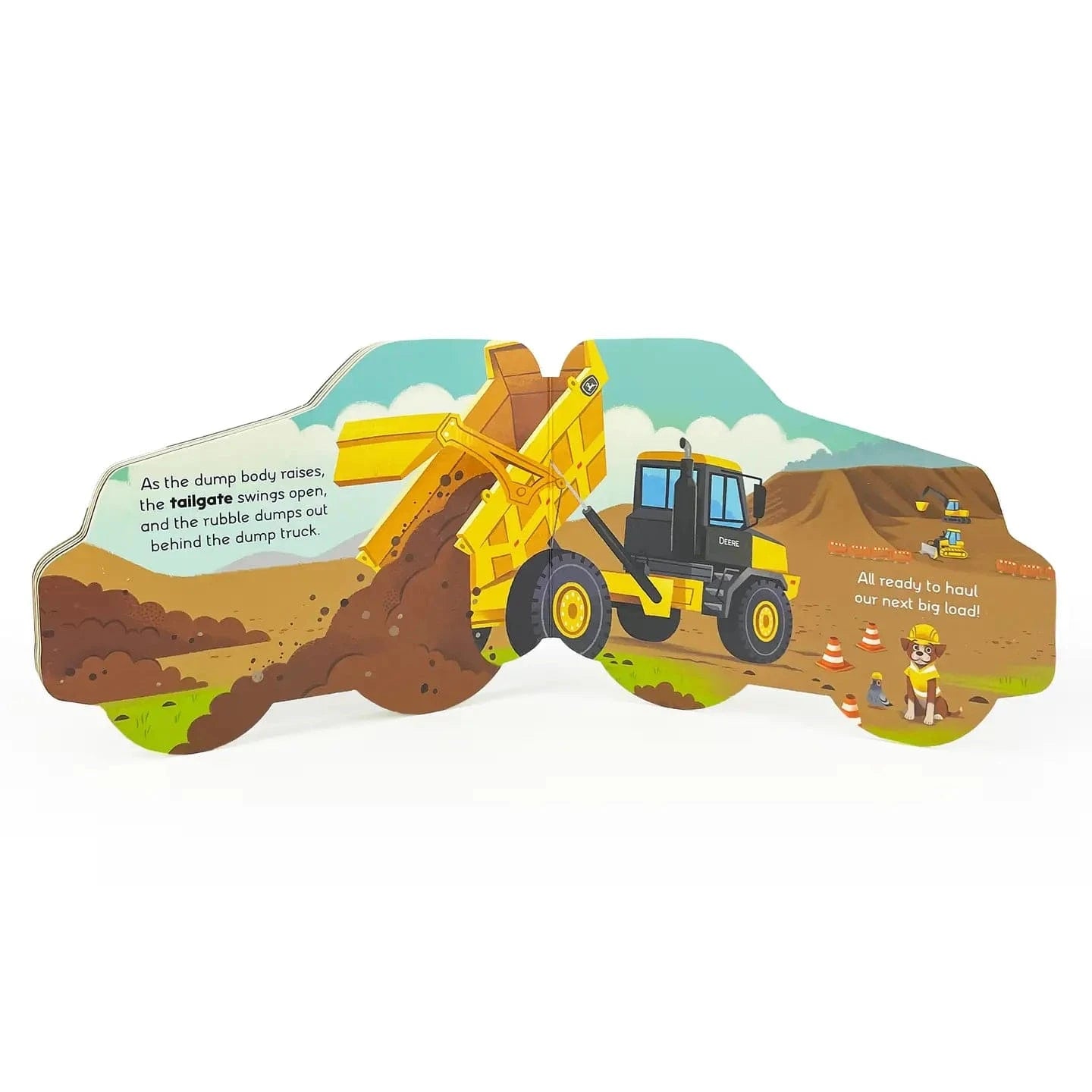 John Deere Kids How Dump Trucks Work Shaped Board Book Cottage Door Press Lil Tulips