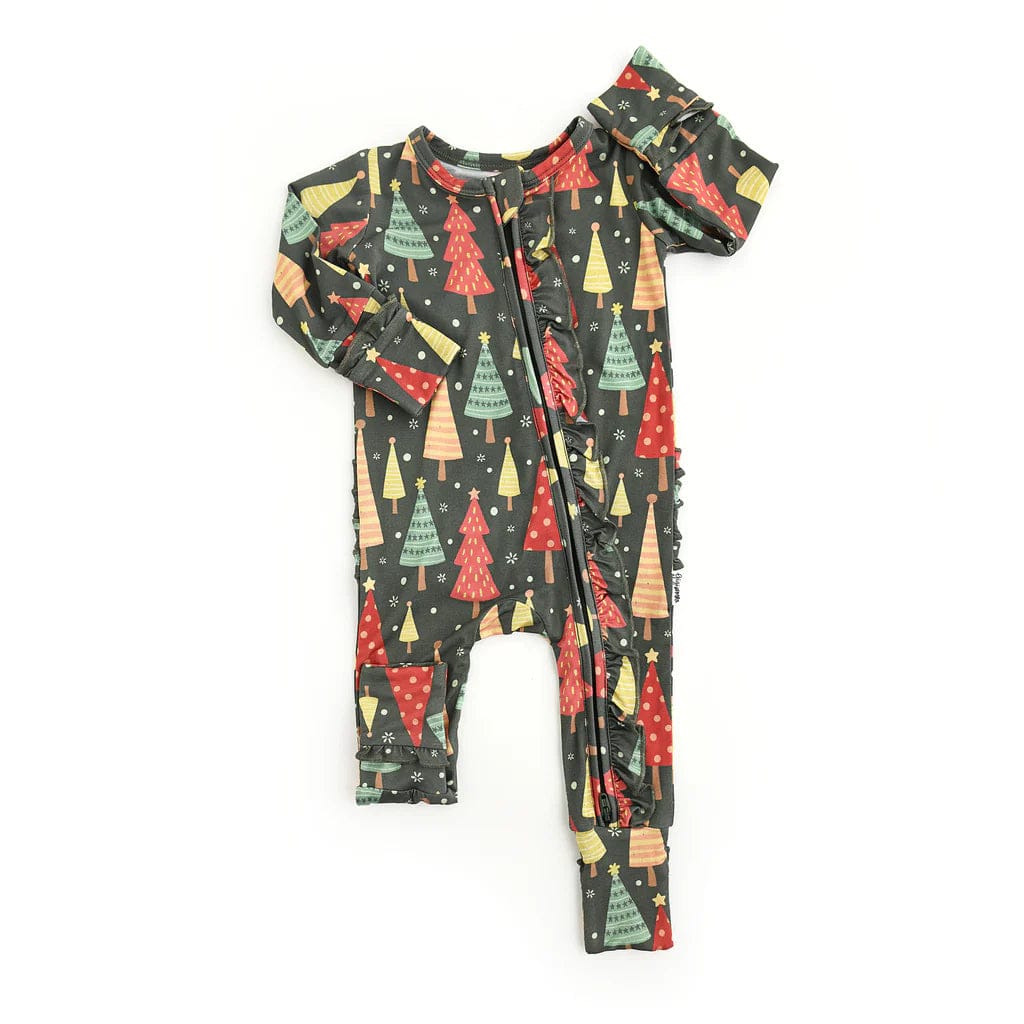 Jovie Christmas Ruffle Zip Romper Gigi and Max Baby & Toddler Clothing Lil Tulips