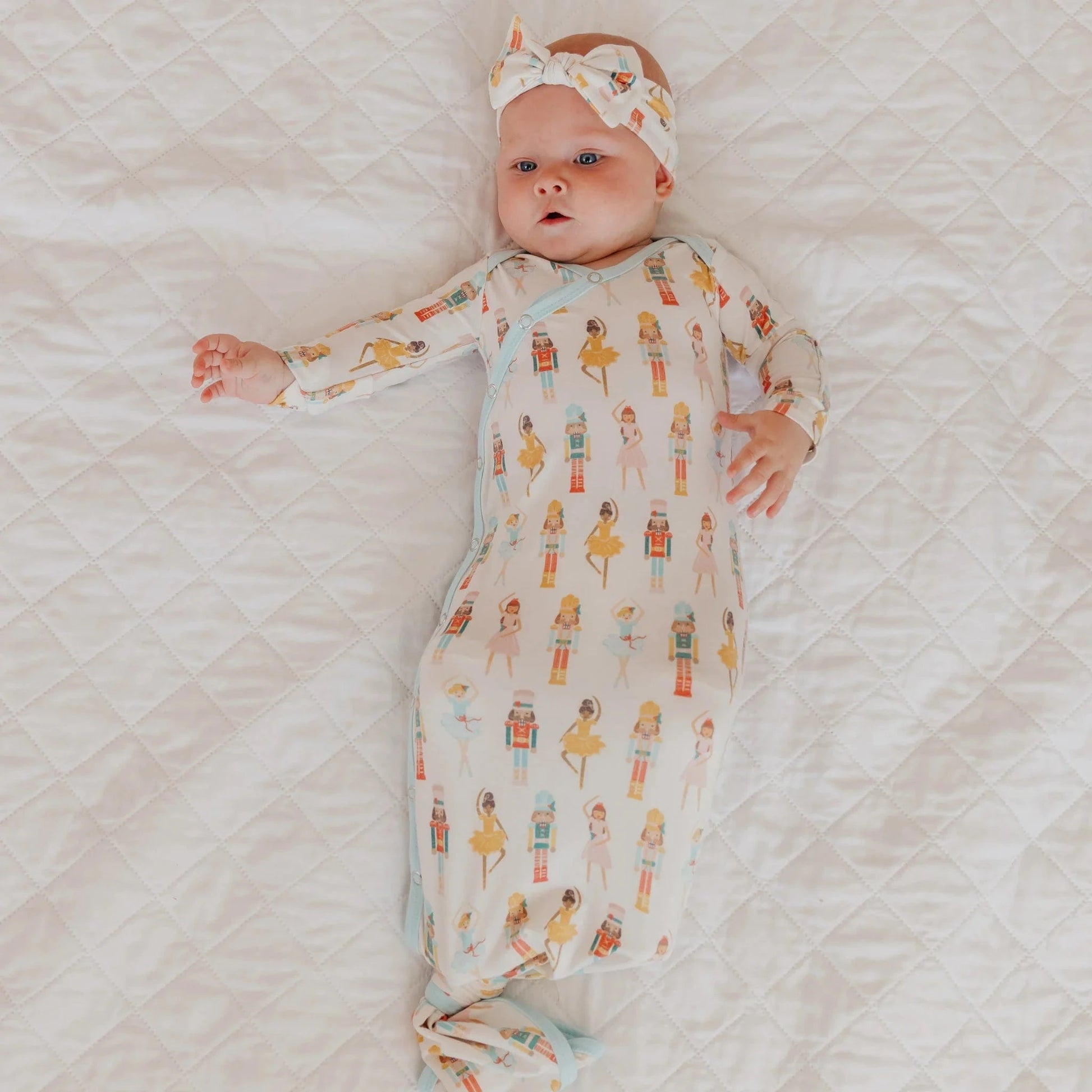 Juliet Newborn Knotted Gown Copper Pearl Lil Tulips