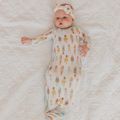 Juliet Newborn Knotted Gown Copper Pearl Lil Tulips
