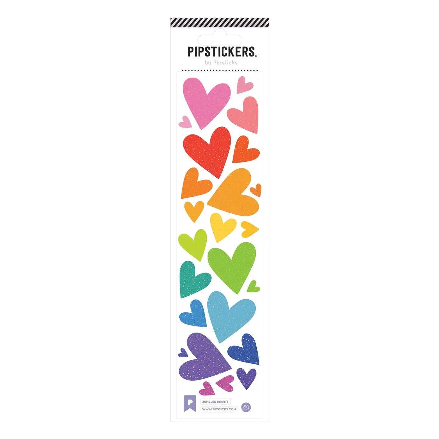 Jumbled Hearts Stickers Pipsticks Lil Tulips