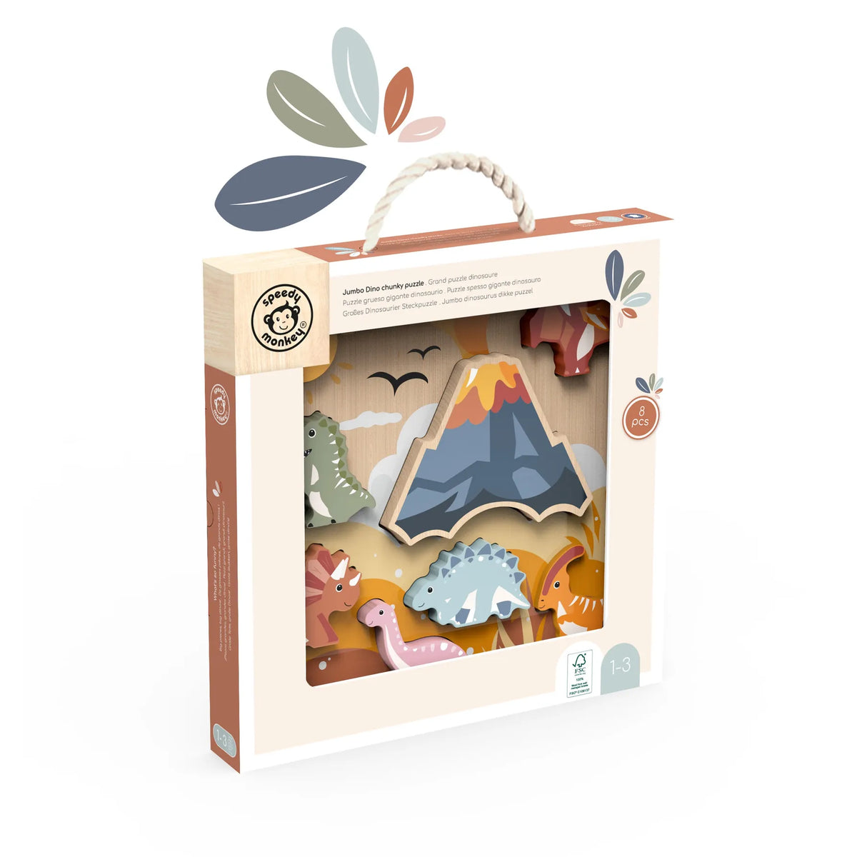 Jumbo Dino Chunky Puzzle Speedy Monkey Lil Tulips