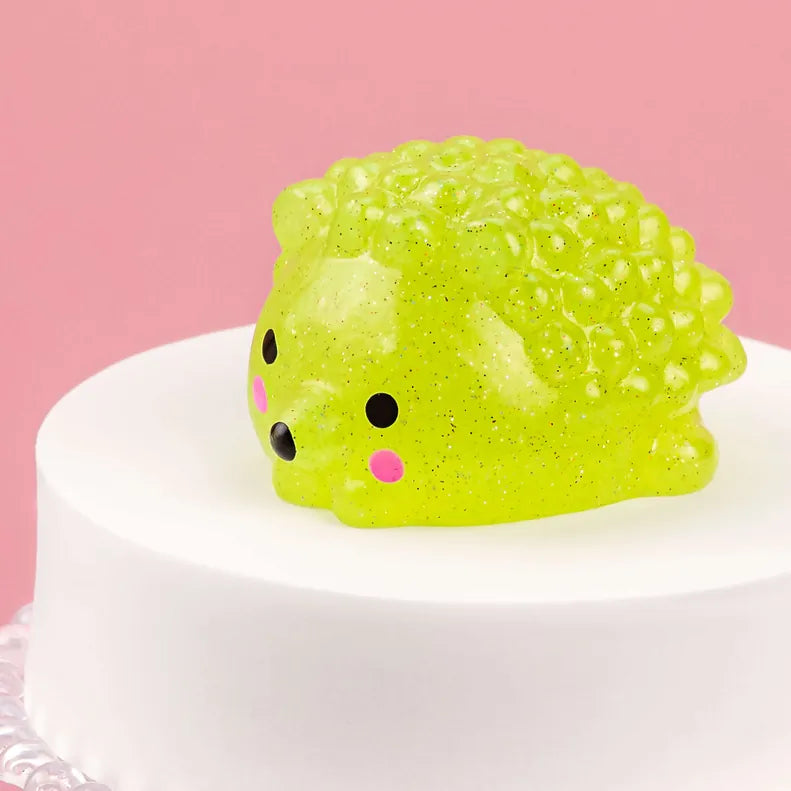 Jumbo Glitter Mochi Squishy Toy Green Hedgehog Kawaii Slime Company Lil Tulips