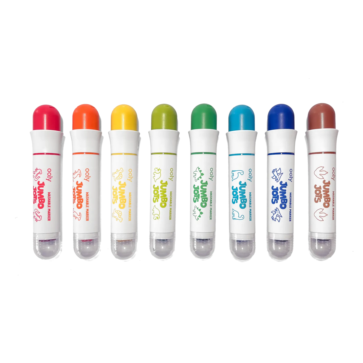 Jumbo Jots Dual Tip Dinosaur Stamp Markers - Set of 8 OOLY Lil Tulips