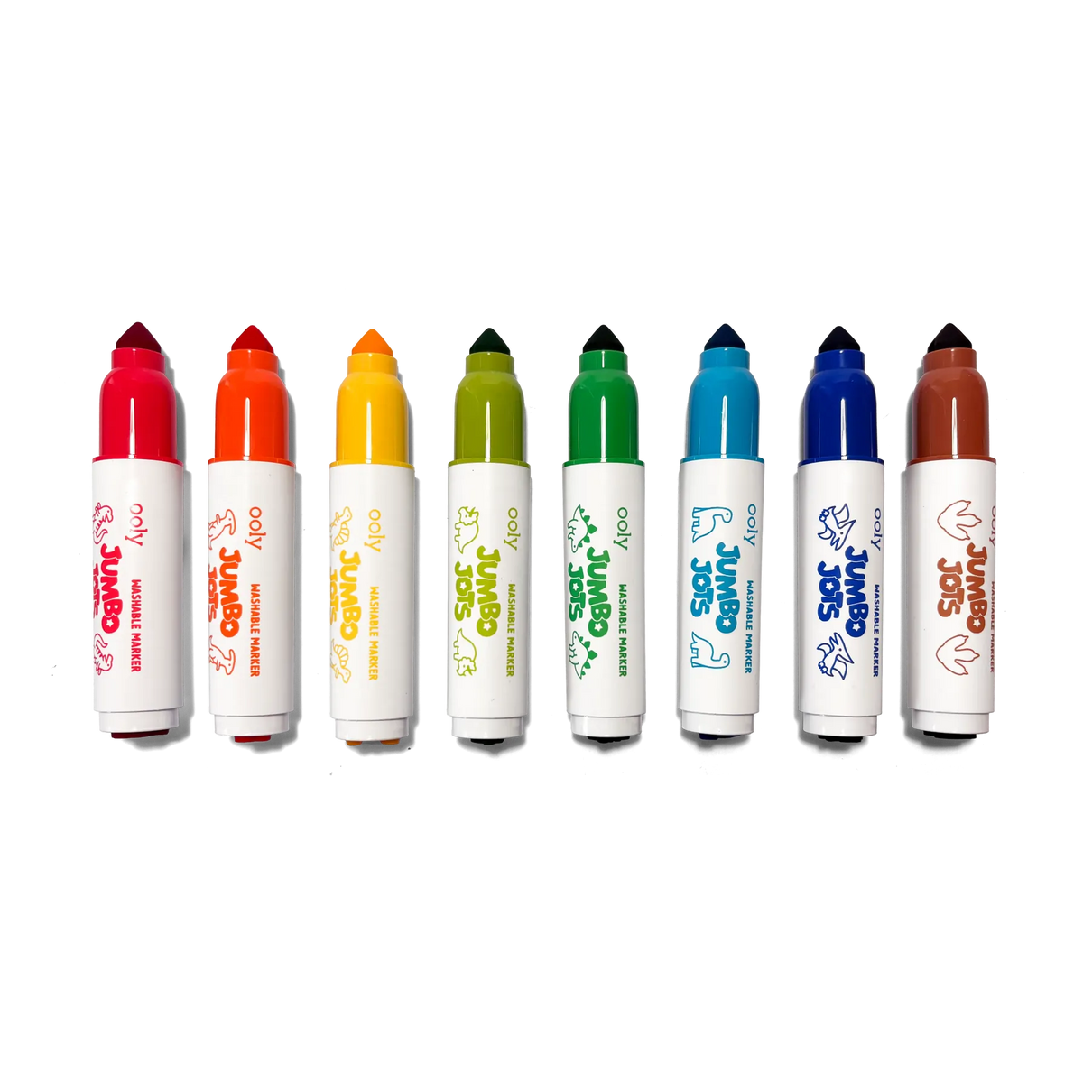 Jumbo Jots Dual Tip Dinosaur Stamp Markers - Set of 8 OOLY Lil Tulips