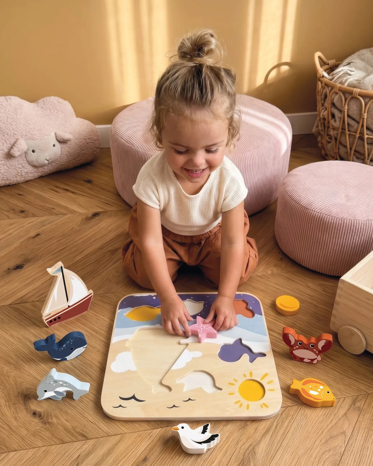 Jumbo Ocean Chunky Puzzle Speedy Monkey Lil Tulips