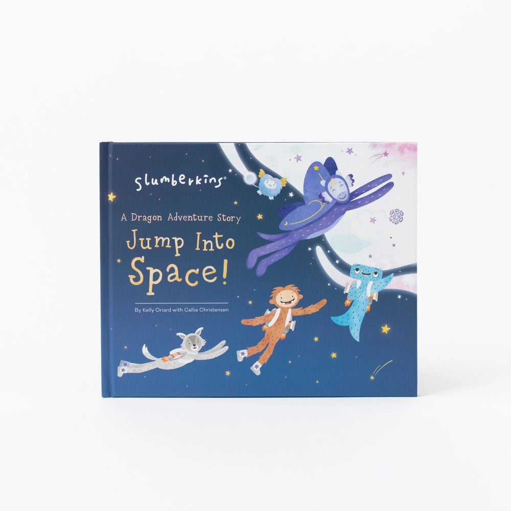Jump Into Space Hardcover Book + Dragon Snuggler Slumberkins Lil Tulips