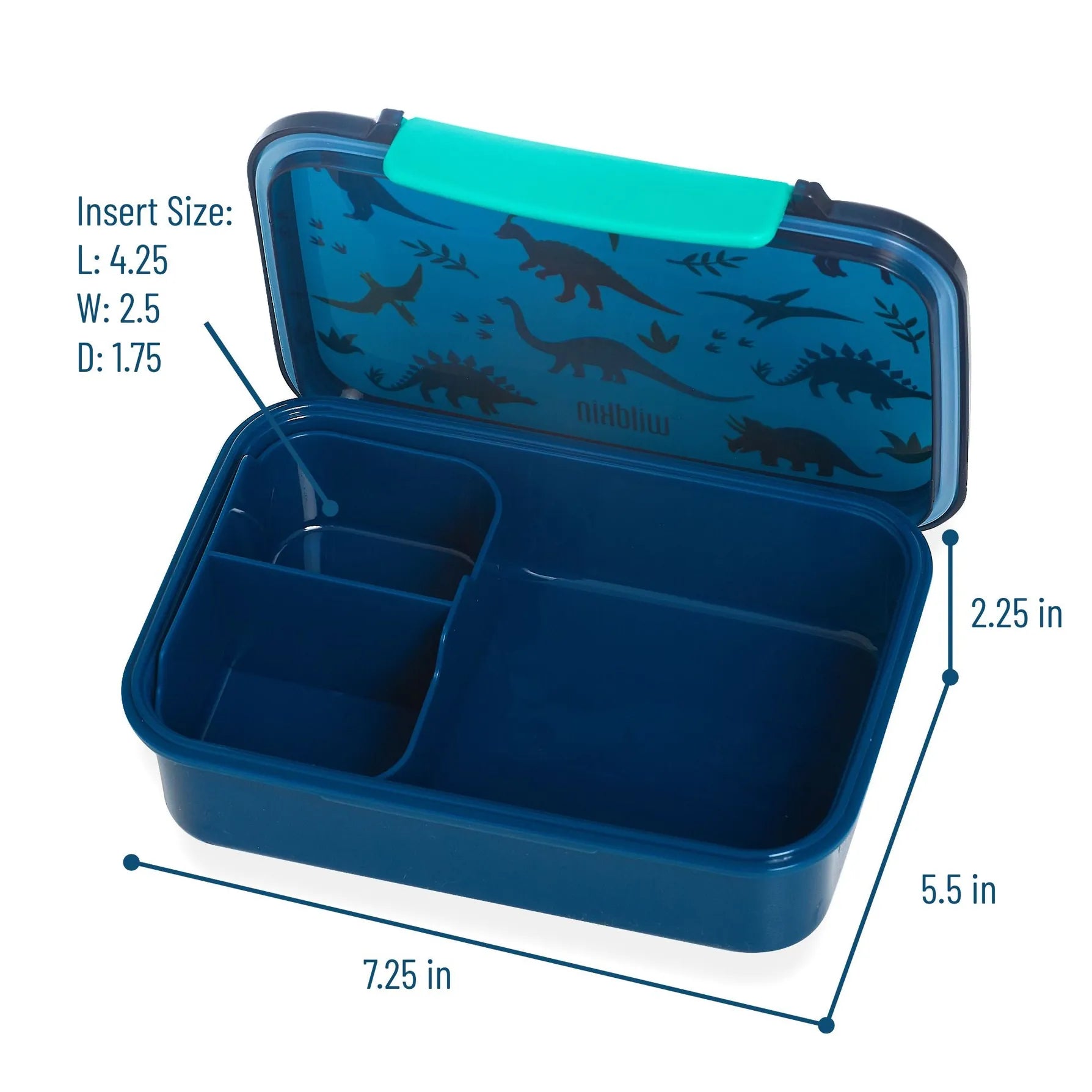 Jurassic Dinosaurs Reusable Food Container Bento Box Wildkin Lil Tulips