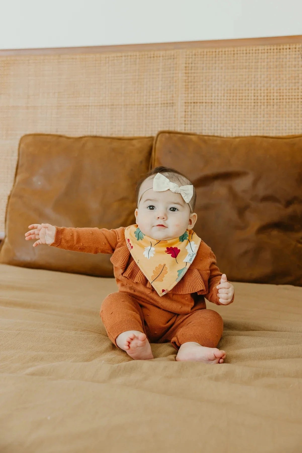 Karver Bandana Bib Set Copper Pearl Lil Tulips