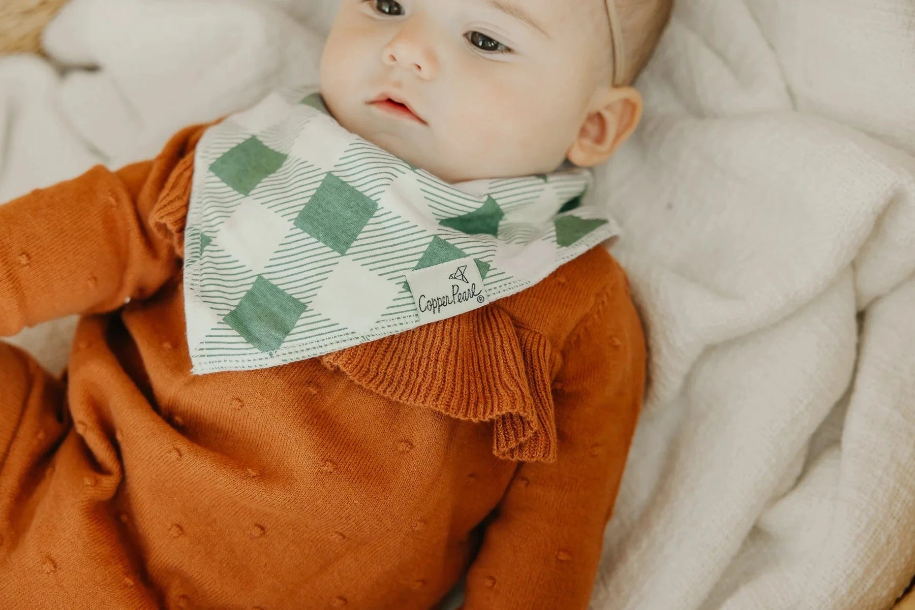 Karver Bandana Bib Set Copper Pearl Lil Tulips