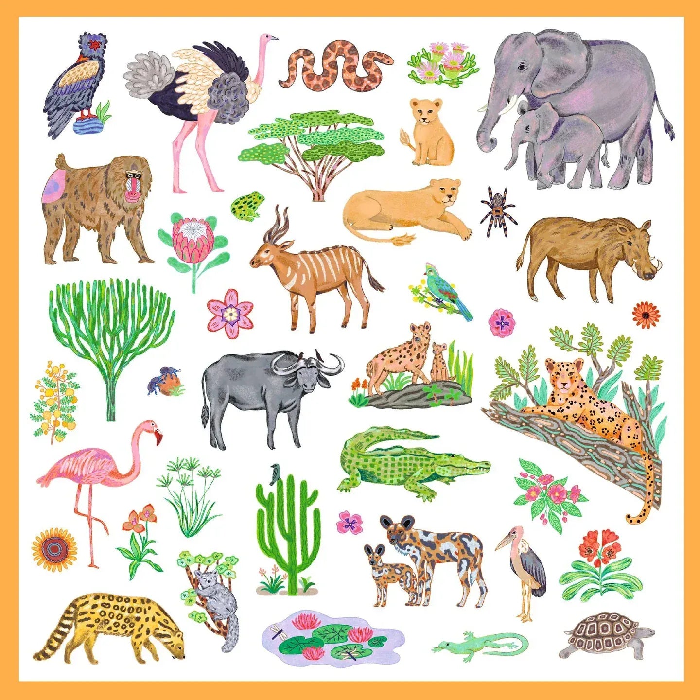 Kenya Sticker Sheets Djeco Lil Tulips