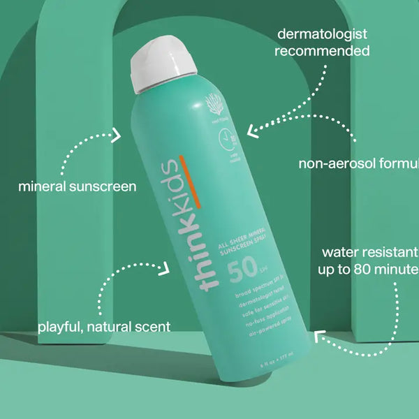 Kids All Sheer Mineral Sunscreen Spray - SPF 50 Think Baby Lil Tulips