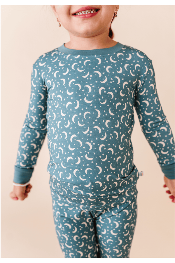 Kids Bamboo Pajamas - Love You To the Moon Bird & Bean Lil Tulips