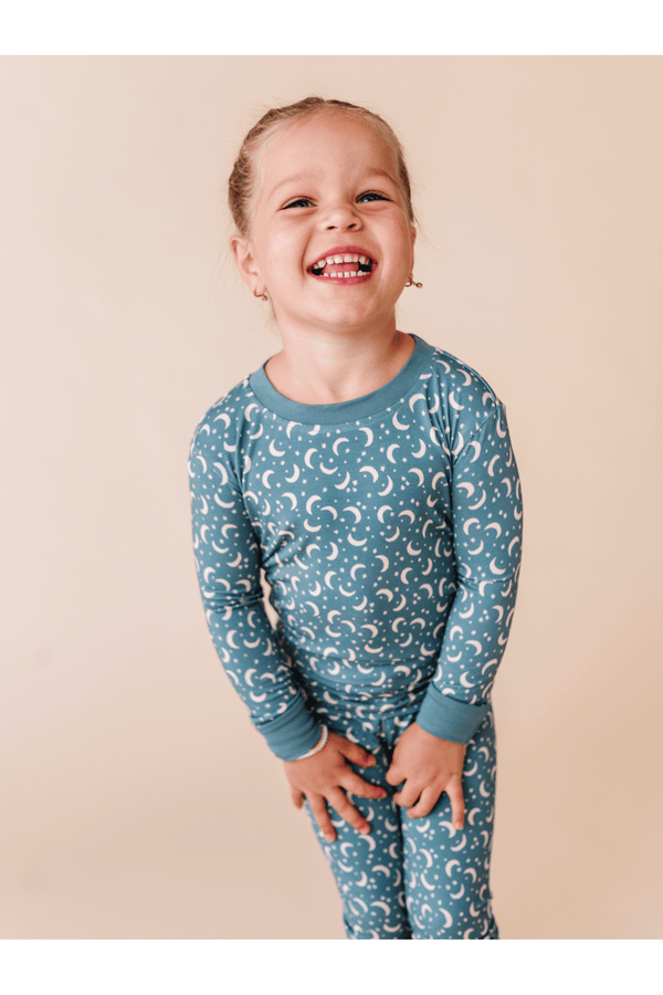 Kids Bamboo Pajamas - Love You To the Moon Bird & Bean Lil Tulips