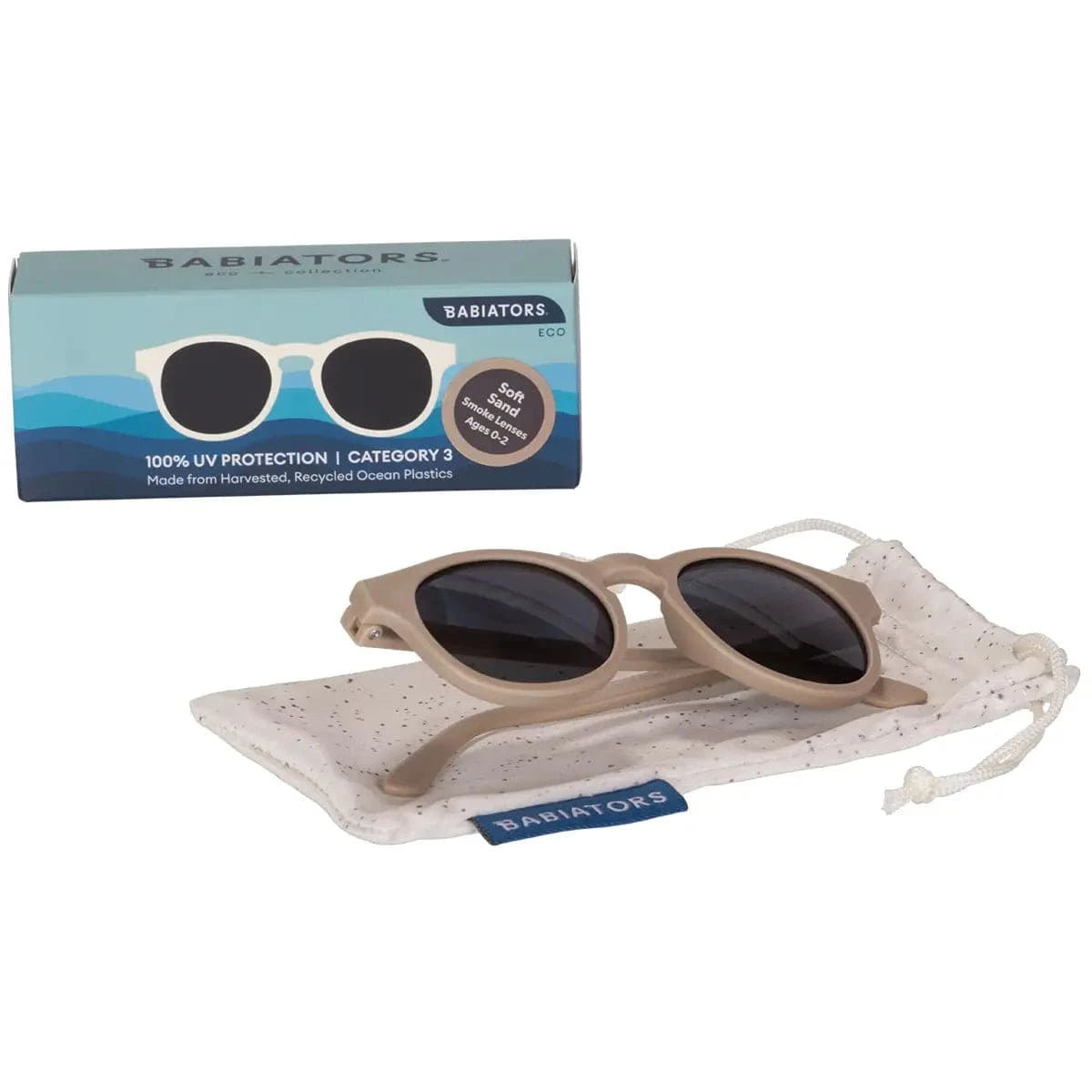 Kids Eco Collection: Keyhole Sunglasses in Soft Sand Babiators Lil Tulips