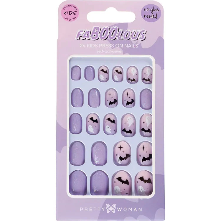 Kids Halloween Press On Nails - Faboolous Pretty Woman Lil Tulips