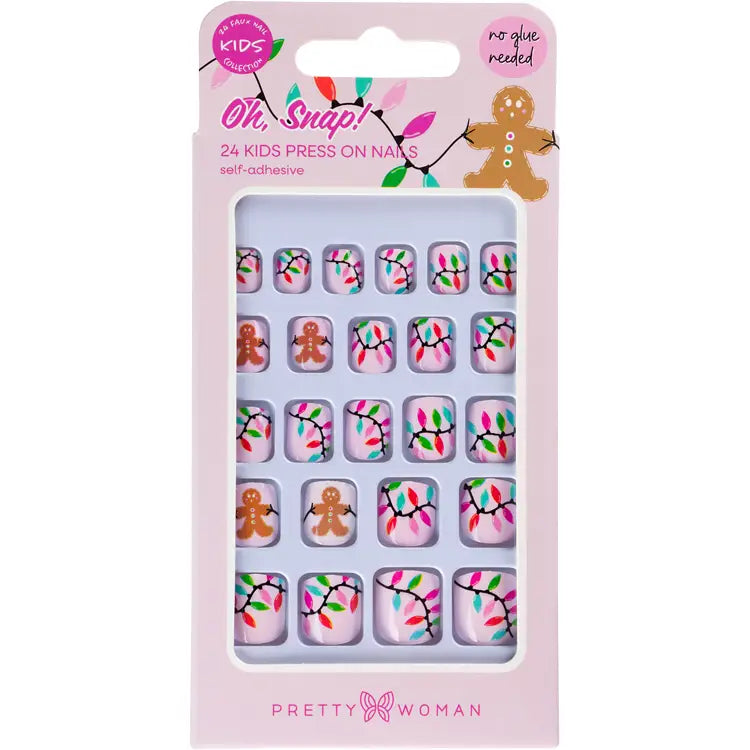 Kids Holiday Press On Nails - Oh, Snap! Pretty Woman Lil Tulips