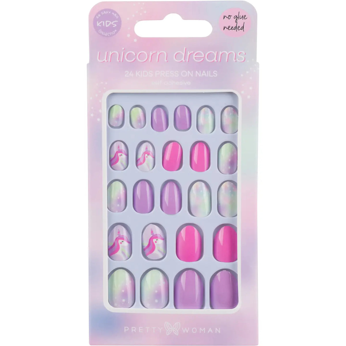 Kids Press On Nails - Unicorn Dreams Pretty Woman Lil Tulips