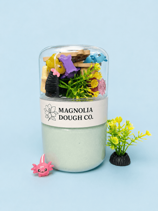 Kids Sensory Play Dough Jar - Axolotl Magnolia Dough Lil Tulips