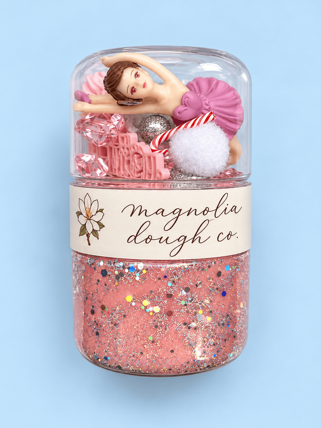 Kids Sensory Play Dough Jar - Ballerina Nutcracker Magnolia Dough Lil Tulips