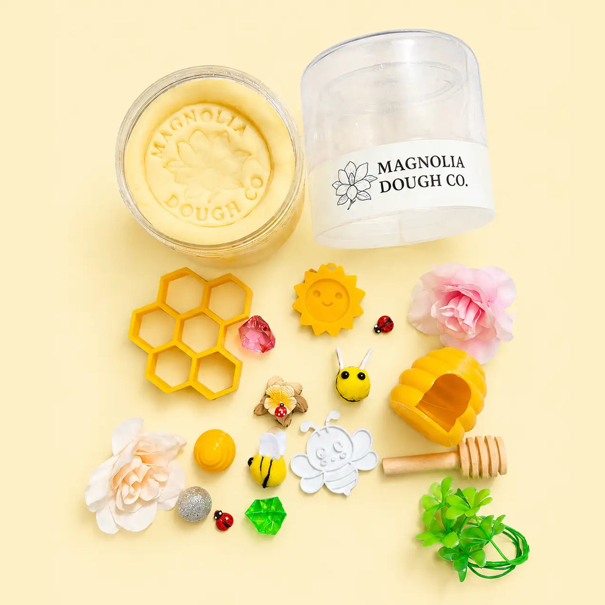 Kids Sensory Play Dough Jar - Busy Bee Garden Magnolia Dough Lil Tulips