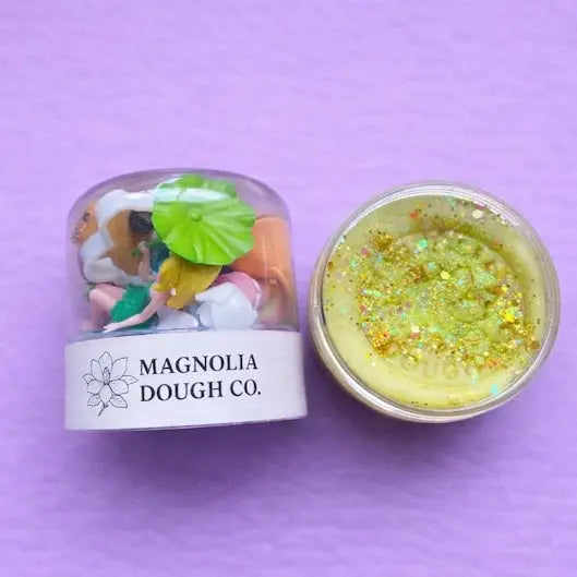 Kids Sensory Play Dough Jar - Fairy Garden Magnolia Dough Lil Tulips