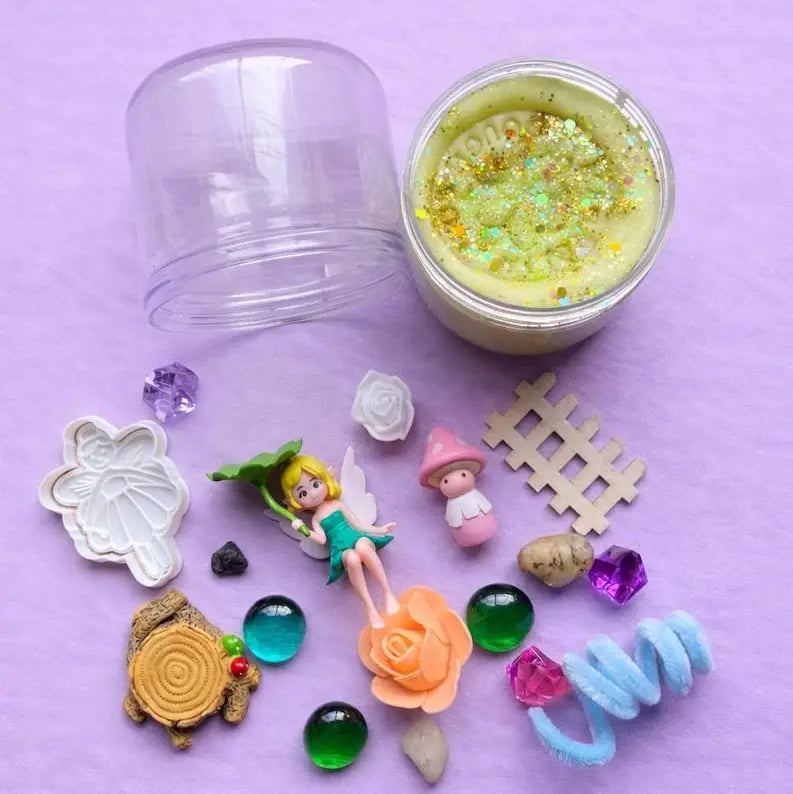 Kids Sensory Play Dough Jar - Fairy Garden Magnolia Dough Lil Tulips