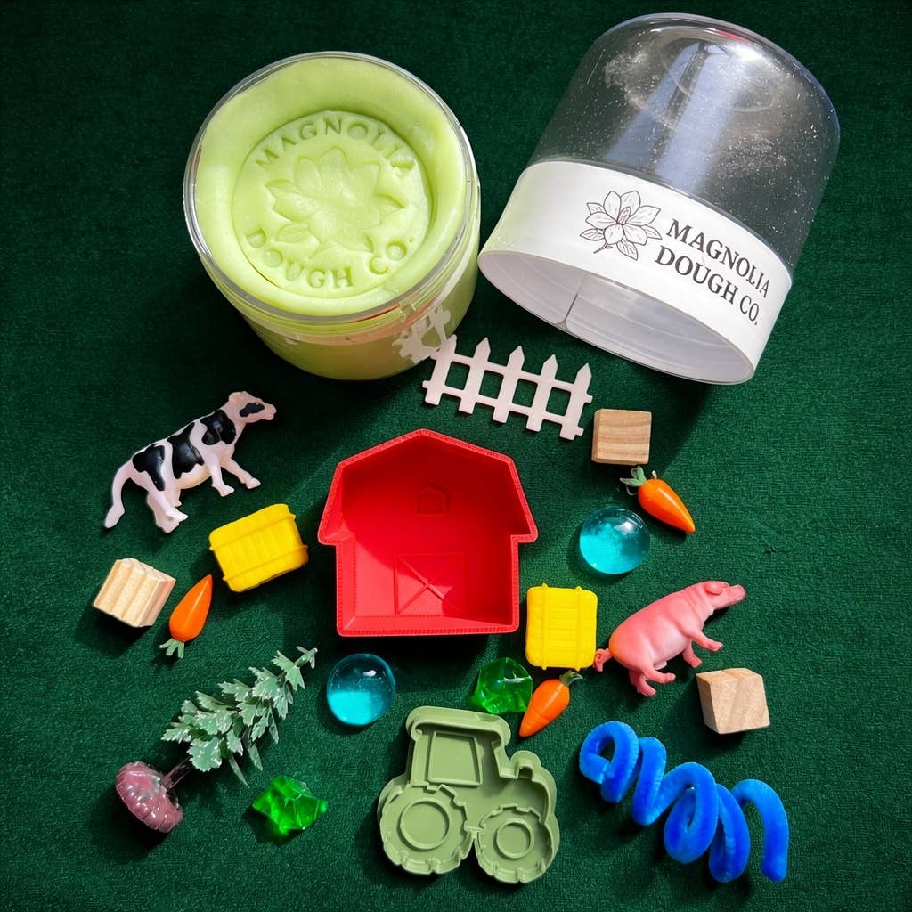 Kids Sensory Play Dough Jar - Farm Magnolia Dough Lil Tulips