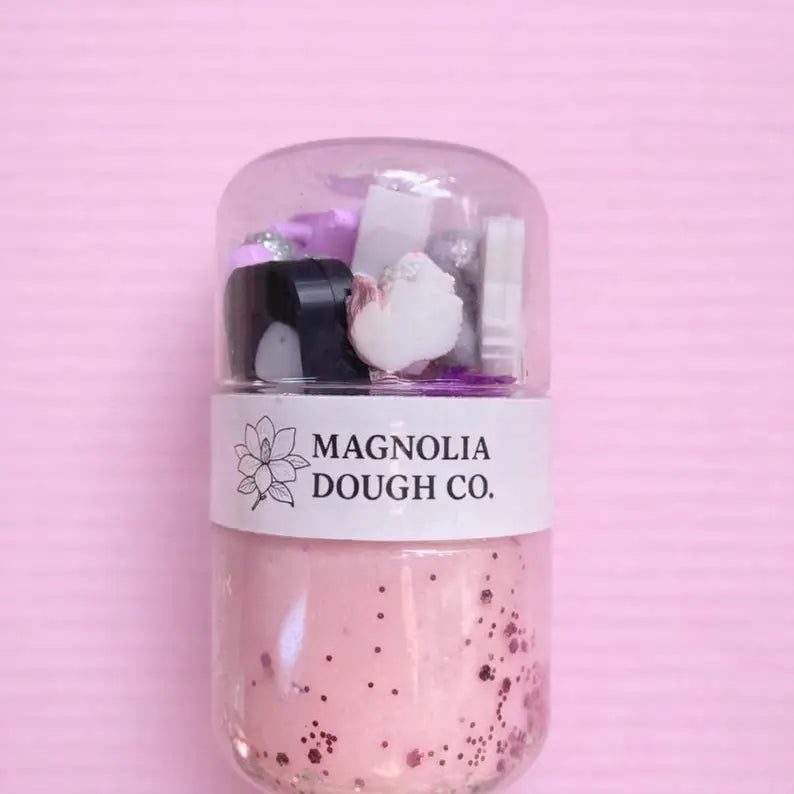 Kids Sensory Play Dough Jar - Mess-Free Kitty Cat Magnolia Dough Lil Tulips
