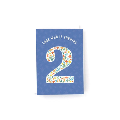 Kids Super Hero MINI Birthday Card - Choose a Number 1-5 2 Pedaller Designs Lil Tulips