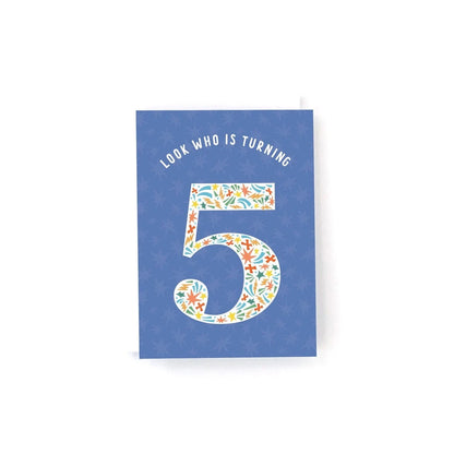 Kids Super Hero MINI Birthday Card - Choose a Number 1-5 5 Pedaller Designs Lil Tulips