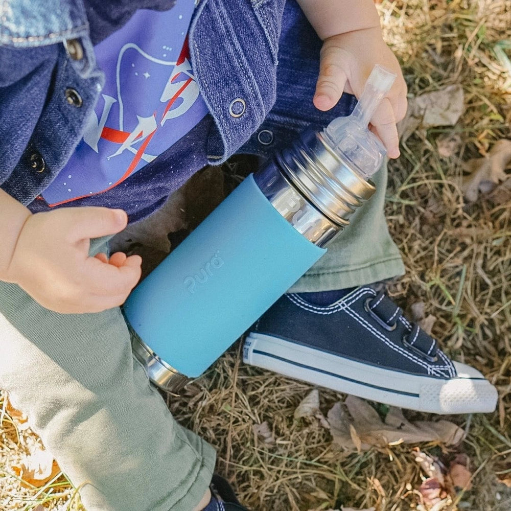 Kiki® 9oz Insulated Straw Bottle - Aqua Pura Stainless Pura Stainless Lil Tulips