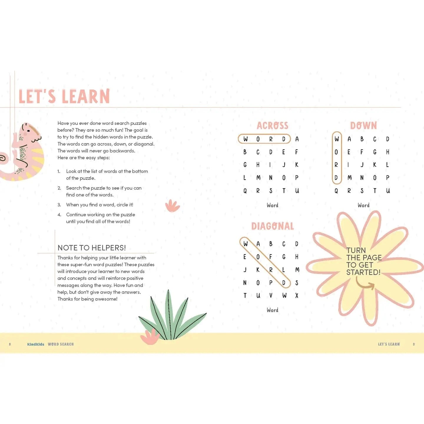 Kindkids Word Search: Puzzles Schiffer Kids Books Lil Tulips