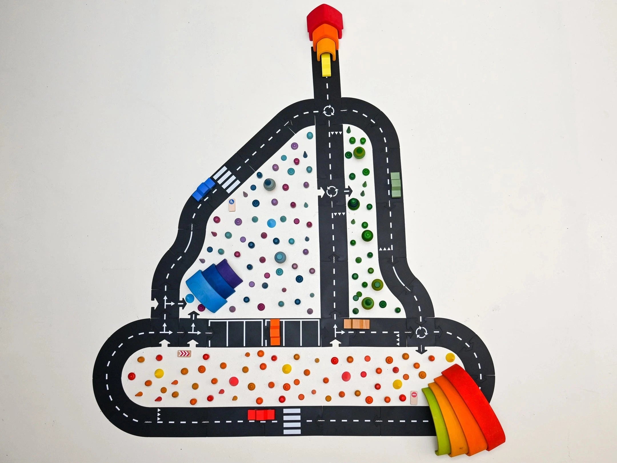 King of the Road - Extra Long Flexible Road Set - With Two Cars waytoplay Lil Tulips